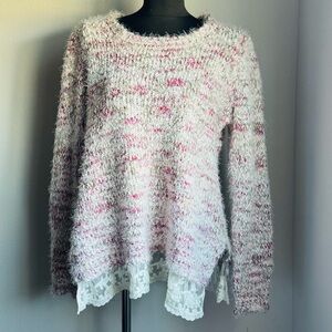 Women's Pink and cream Sweater